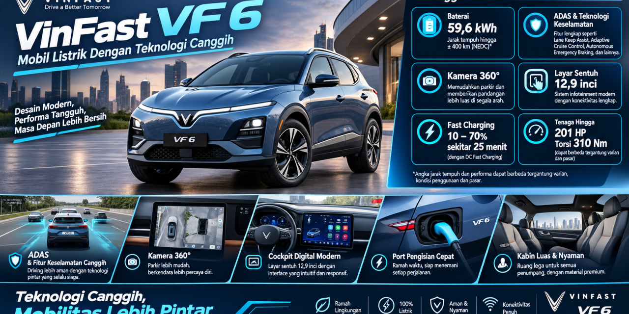 Vinfast VF 6 Mobil Listrik Dengan Teknologi Canggih