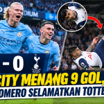 Man City Menang 9 Gol, Salto Romero Selamatkan Tottenham
