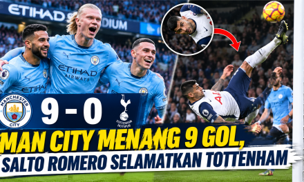 Man City Menang 9 Gol, Salto Romero Selamatkan Tottenham